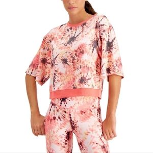 Ideology Tie Dye Elbow Sleeve Crew Neck Top Size XL